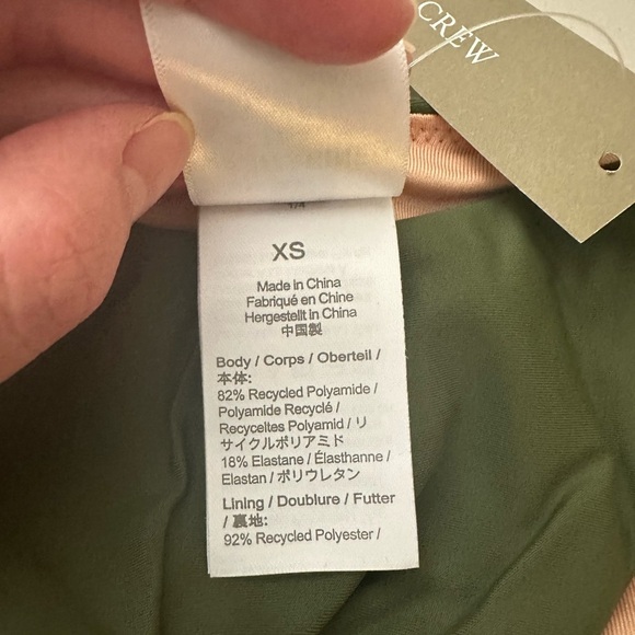 J.Crew Curved Waist Cheeky Swim Bikini Bottom Size XS Olive Green - Picture 6 of 8